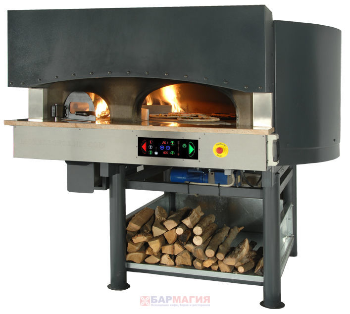 Печь для пиццы ротационная на дровах/электр Morello Forni MRE110