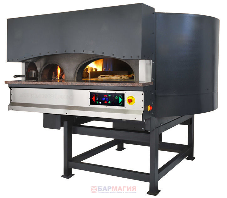 Печь для пиццы ротационная на дровах/газ Morello Forni MR110