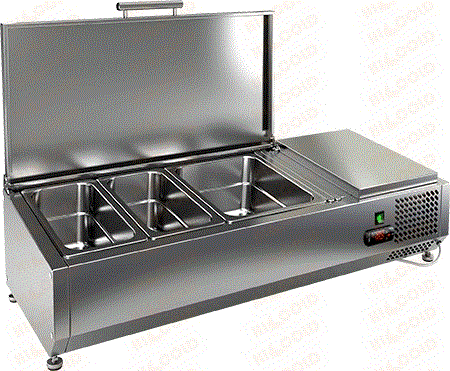 Витрина холодильная Hicold VRTU 1000 для стола Hicold PZE3