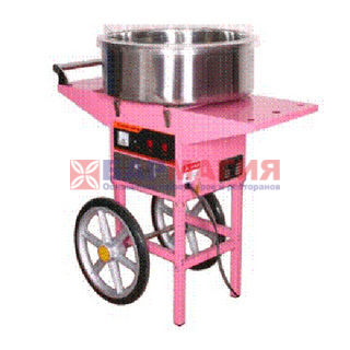 Аппарат для приготовления сахарной ваты STARFOOD с тележкой (диам.720 мм)